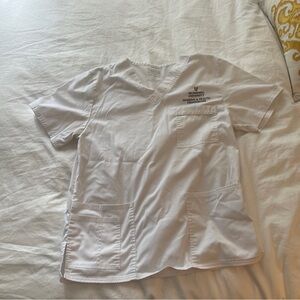 Valparaiso University Nursing Shirt. Small, White. Cherokee
